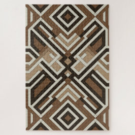 Braunes Diamantlabyrinth | Moderne geometrische Pu Puzzle