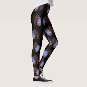 Braunes durstiges Meerschweinchen-Muster, Leggings