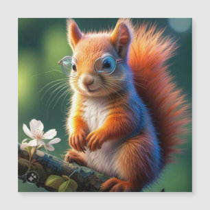 Braunes Eichhörnchen auf dem Zweig-567656 Magnetkarte