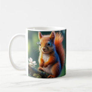 Braunes Eichhörnchen auf dem Zweig-56765 Kaffeetasse