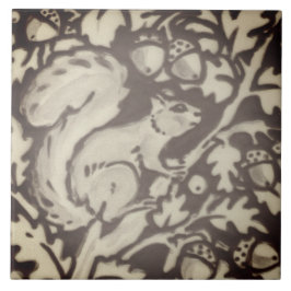 Braunes Eichhörnchen Tan Floral Foliage Holz Dekor Fliese