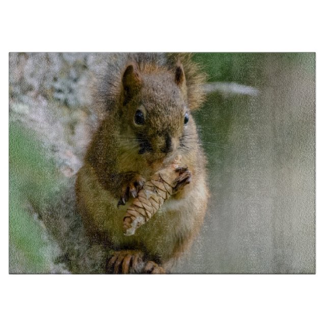 Braunes Eichhörnchen – Waldtiere in Alberta Schneidebrett (Vorderseite)