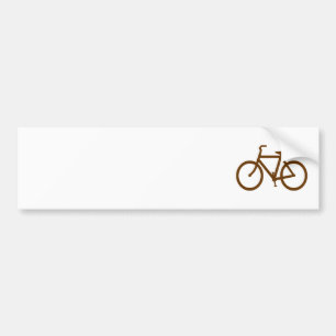 Braunes Fahrrad Autoaufkleber