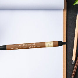 Braunes Firmenlogo Kugelschreiber