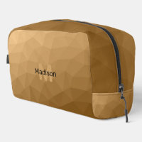Braunes geometrisches Maschenmuster Monogramm