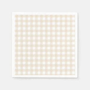 Braunes Gingham Einfache Herbst passende Babyparty Serviette