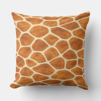 braunes Giraffen-Druck-Kissen Kissen
