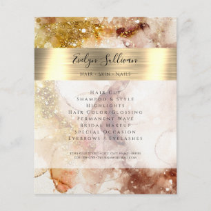 Braunes Gold Glitter-Watercolor-Flyer Flyer