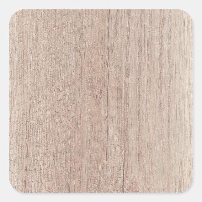 Braunes Holz Aussehen Blank Template Trendy Elegan Quadratischer Aufkleber (Vorderseite)