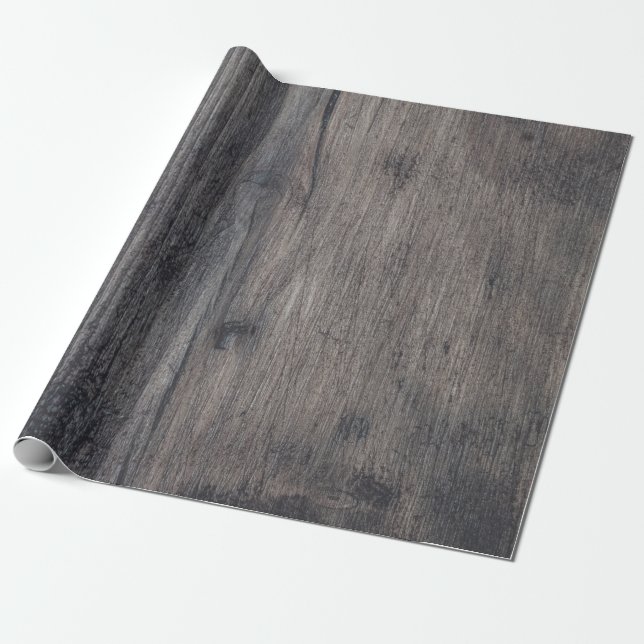 Braunes Holzbrett Geschenkpapier (Ungerollt)