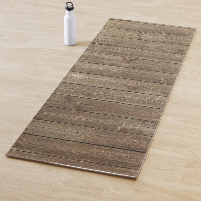 Braunes Holzmuster Natur Yogamatte (Beispiel)
