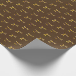 Braunes, Imitate Gold 2. (2.) Event Wrapping Paper Geschenkpapier