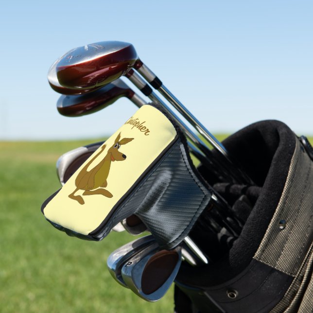 Braunes Känguru-Design Golf Headcover (In Situ)
