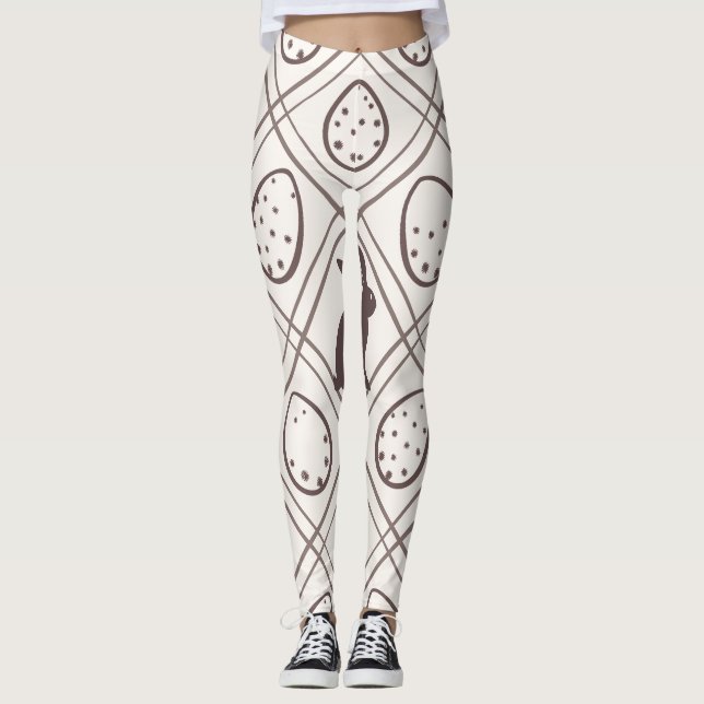 Braunes Karo-Ostern   Leggings (Vorderseite)