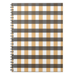 Braunes Karomuster Notizblock