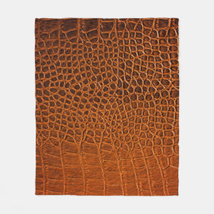 Braunes Krokodilleder Fleecedecke