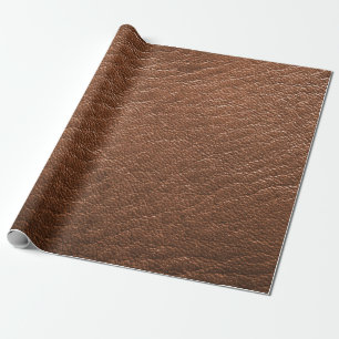 Braunes Kunstleder-Tierdruckmuster Geschenkpapier