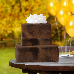 braunes Leder aussehend wie Coat Geschenkpapier