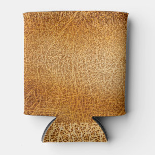 Braunes Leder: Detaillierte Textur Dosenkühler