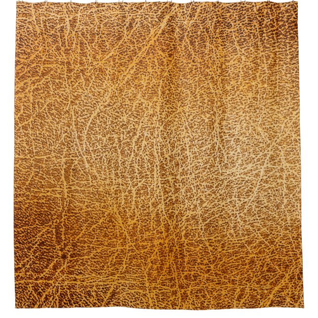 Braunes Leder: Detaillierte Textur Duschvorhang (Vorderseite)