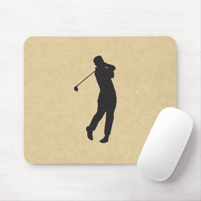 Braunes Leder-Golf-Design Mousepad (Mit Mouse)