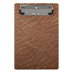 Braunes Leder  Mini Klemmbrett