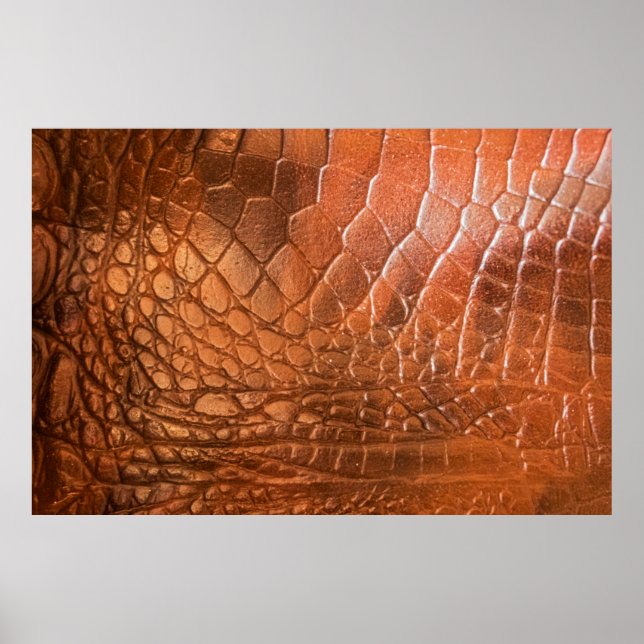 Braunes Leder mit einem Muster in Form eines Scal Poster (Vorne)