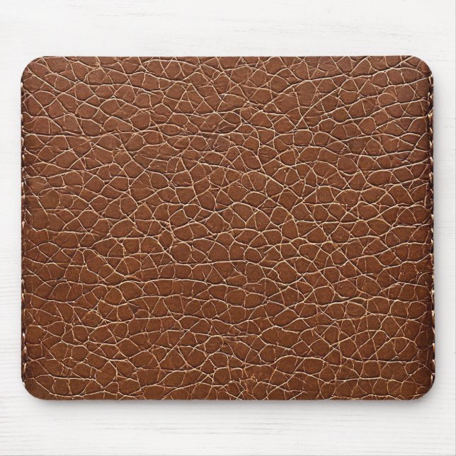Braunes Leder-Schreibtisch Ruhiges modernes Büro Mousepad (Vorne)