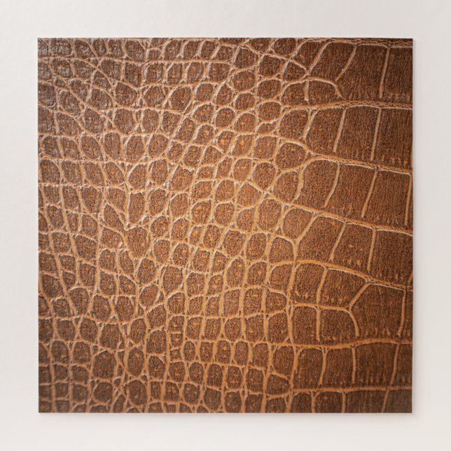 Braunes Leder Textur, Verwendung im Hintergrund. Puzzle (Vertikal)