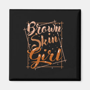Braunes Mädchen Schwarze Melanin Königin Magische Magnet