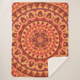 Braunes Mandala-Erde- Boho-Muster Gemütlich Neutra Sherpadecke