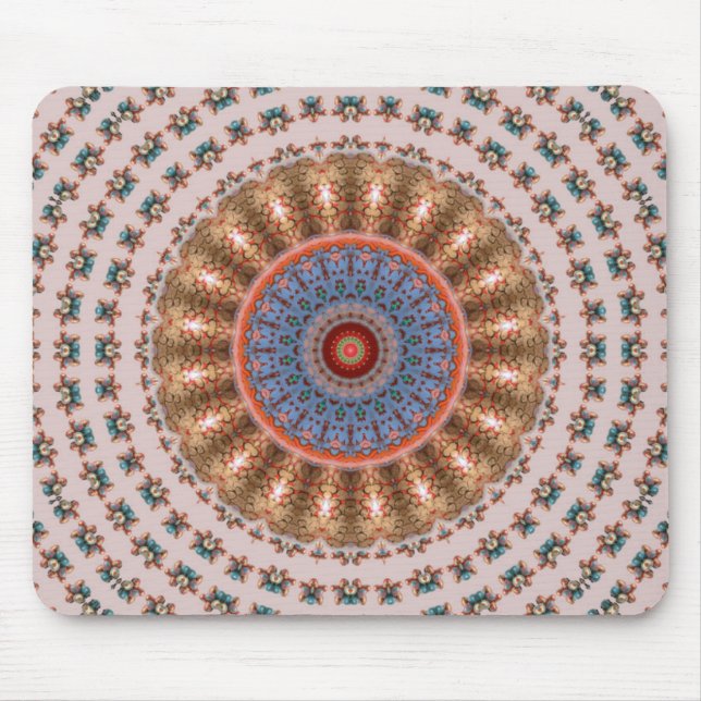 Braunes Mandala-Rad... Mousepad (Vorne)