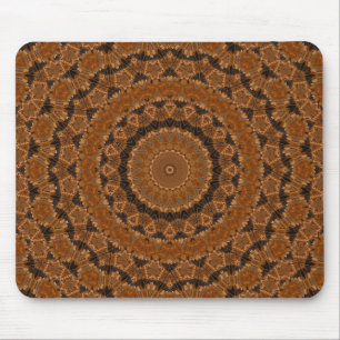 Braunes Mandala-Rad Mousepad