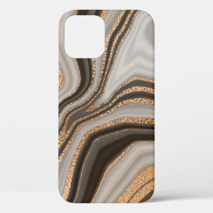 Braunes Marmor Gold Vintage Design Case-Mate iPhone Hülle