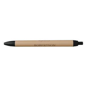 Braunes Monogramm Kalligrafie minimalist professio Kugelschreiber