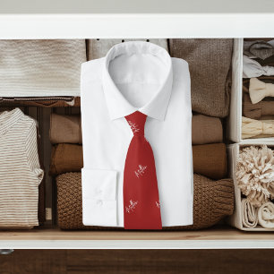 Braunes Namensmuster moderne Schrift Krawatte