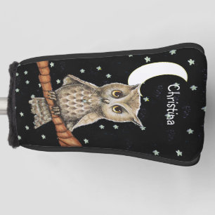 Braunes Owl auf den Zweigklassestars Golf Headcover