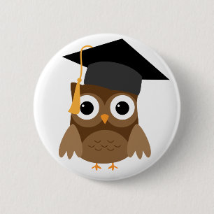 Braunes Owl mit Cap-Abschluss-Taste Button