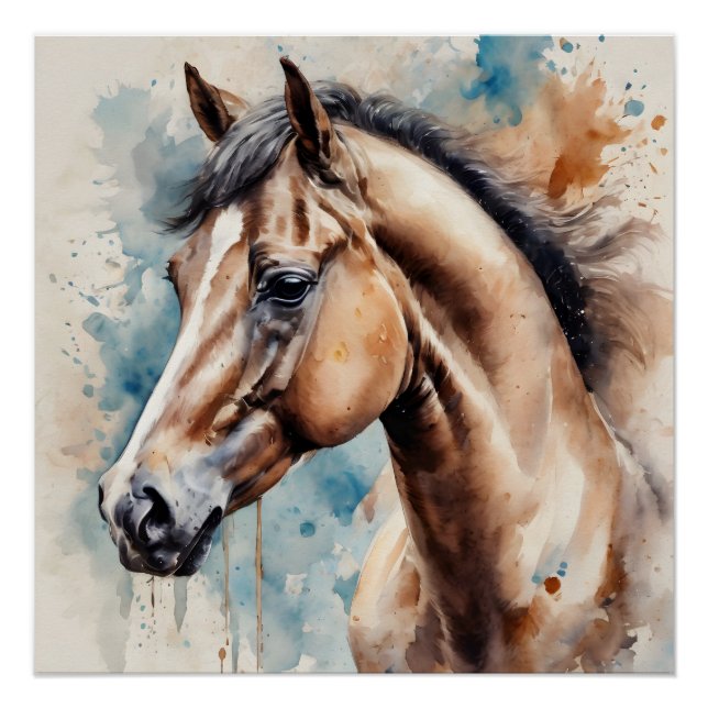 Braunes Pferd 6 Poster (Vorderseite)