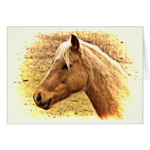 Braunes Pferd in der Blankkarte von Sun Animal