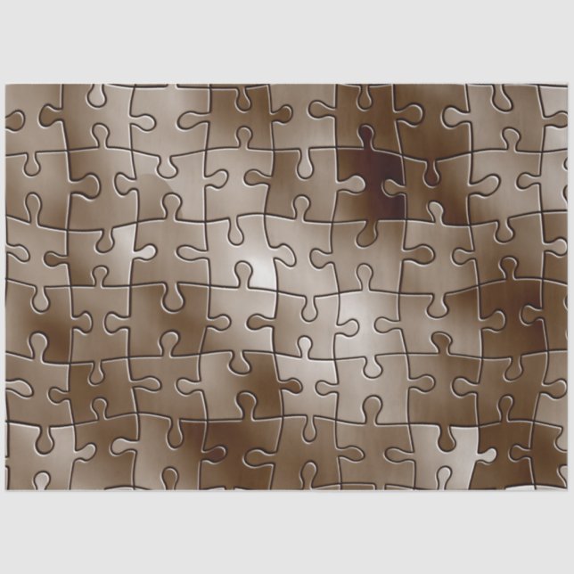 Braunes Puzzleteil Seidenpapier (Vorderseite)