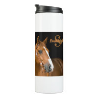 Braunes Quarter Horse Foto Monogramm Name Initiale