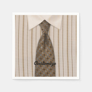 Braunes Shirt und Krawatte Mens Anzug Napkins Serviette