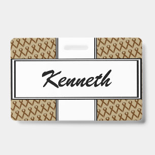 Braunes Standardband von Kenneth Yoncich Ausweis