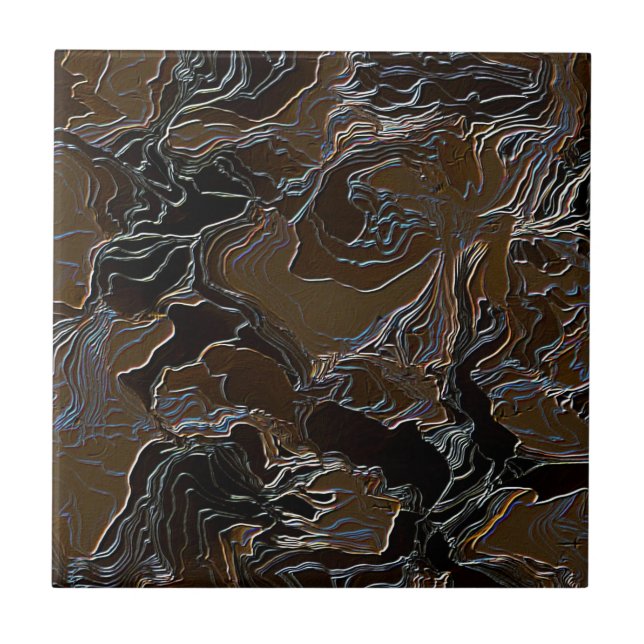 Braunes Tarn-Effekt-Design Fliese (Vorderseite)