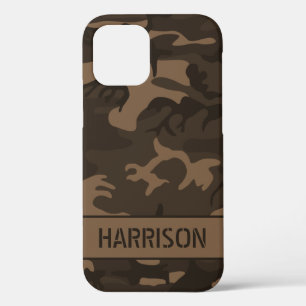 Braunes Tarnmuster Monogramm Case-Mate iPhone Hülle