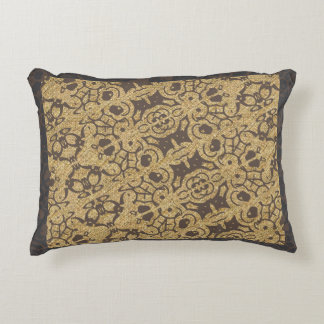 Braunes Textil-Musterdesign Dekokissen