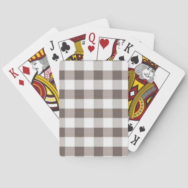 Braunes Tischdeckenmuster Spielkarten (Rückseite)