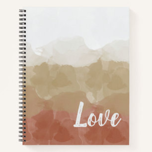 Braunes und Beiges Ombre Liebt sanften Gradient Notizbuch