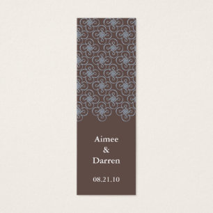 Braunes und blaues Muster, Hochzeitsmarken